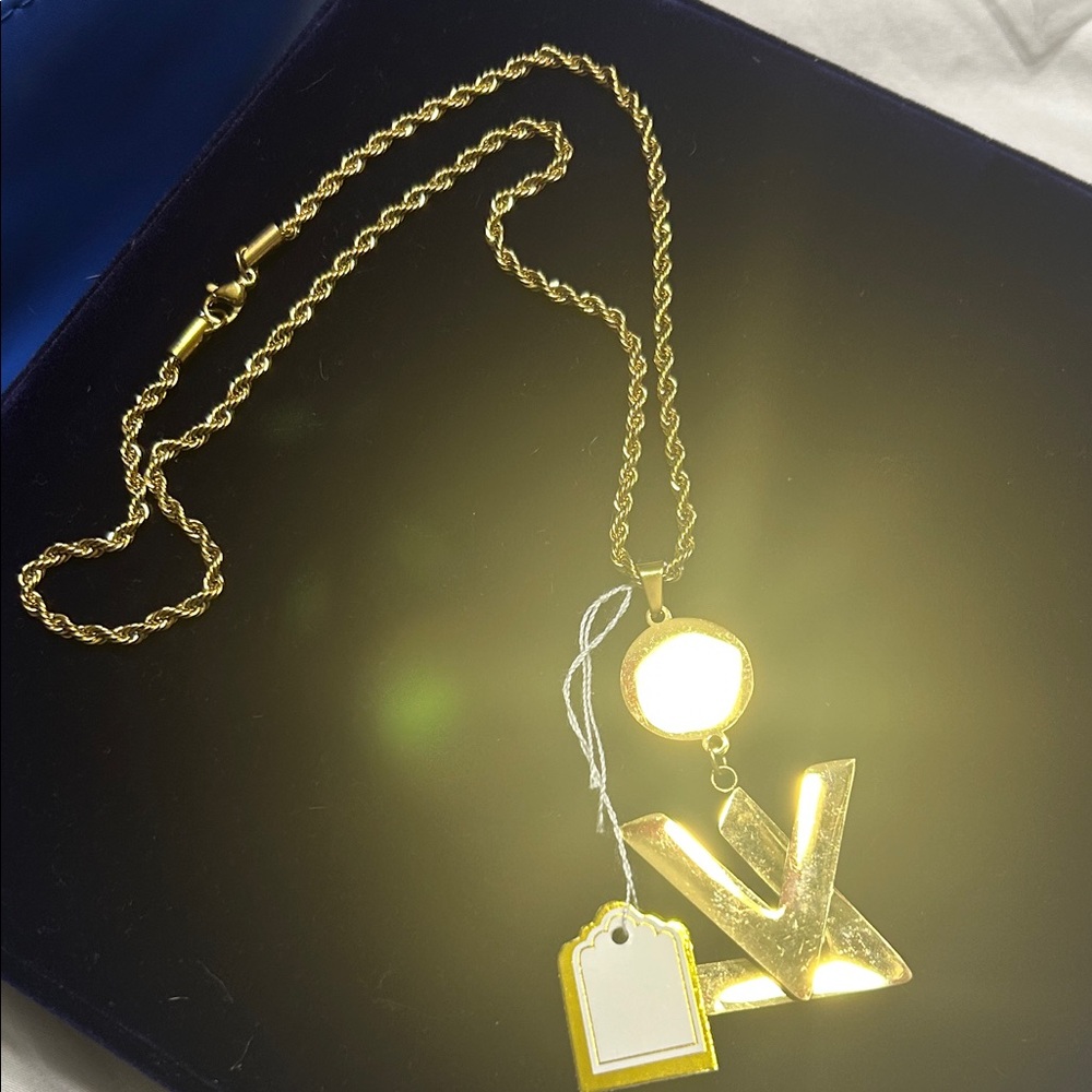 Gold Initial Pendant Necklace